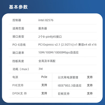 EB-LINK intel 82576芯片PCI-E X1千兆双口服务器网卡2网口软路由ROS汇聚