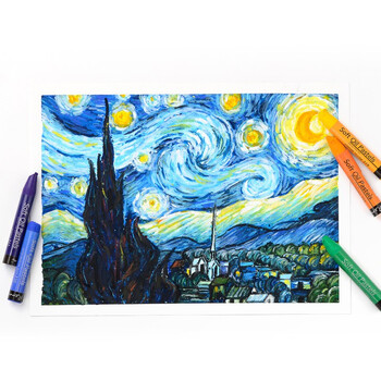 马可（MARCO） 36色重彩油画棒 儿童学生手工DIY 专业美术绘画专用彩绘棒铁盒装 送礼礼物 雷诺阿系列美术写生