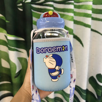 关玥凯蒂猫大容量可爱玻璃杯子便携时尚情侣叮当猫kt学生男女萌茶水瓶