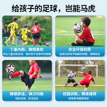 世达（star）足球5号儿童少儿标准比赛训练专用球校园世界杯PVC耐磨SB8235-04
