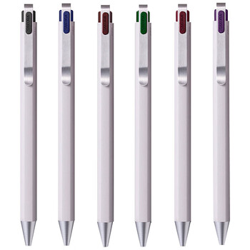 日本樱花 六色の黑按动中性笔 0.4mm 森林黑 10支整盒 Ballsign iD 商务办公会议笔