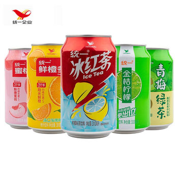 茗仟(mingqian)统一冰红茶罐装果味饮料310*24罐多款饮品 多口味随机