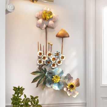 snnei欧式玄关墙壁挂件创意客厅电视背景墙面装饰餐厅立体墙饰铁艺