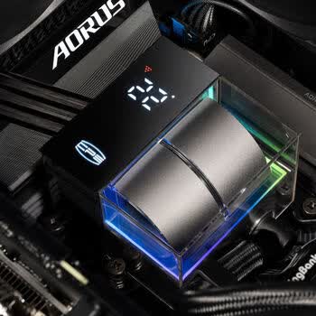 超频3（PCCOOLER）DS360黑色一体式CPU水冷散热器 温度显示/双腔水泵/CNC铝合金泵体外壳/ARGB冷头/支持1700/AM5