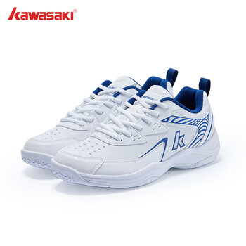 川崎（KAWASAKI）羽毛球鞋男款女士稳定耐磨减震专业运动鞋B3329 白蓝 36