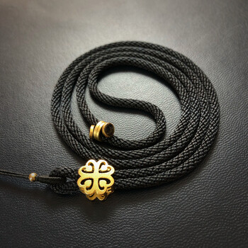 丝滑柔软!手工编织项链绳子吊坠绳饰品绳子脖子挂绳 气质黑 3.