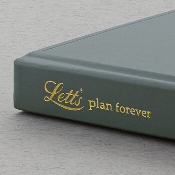 Filofax Letts联名英国记事本ICON图标定页办公学习笔记本一日一页自填日期A6中号绿色日记型内页本090138