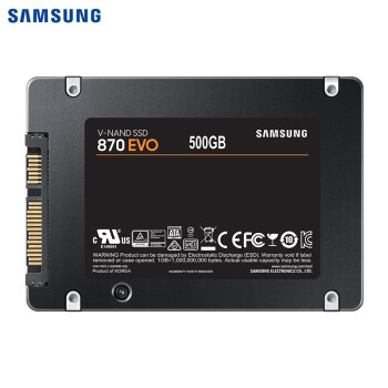 三星（SAMSUNG）500GB SSD固态硬盘 SATA3.0接口 独立缓存 AI电脑配件 读速560MB/S 870 EVO