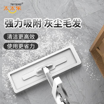 太太乐平板拖把42cm+4配布家用一拖净懒人拖地神器免手洗