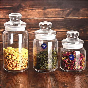 法国乐美雅家用玻璃密封罐茶叶罐子密封瓶子小号收纳罐奶粉罐大玻璃瓶