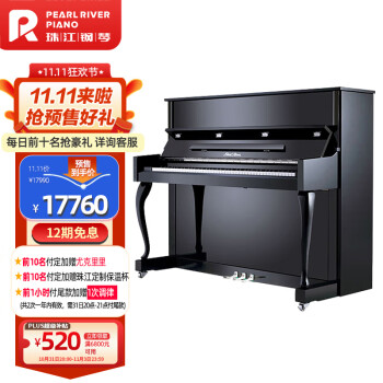 珠江钢琴（PEARLRIVER）立式考级家用专业钢琴 C3E 123CM 88键