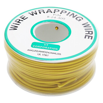 丢石头 24/30# 单芯OK线飞线PCB跳线电路板连接线 镀锡铜芯连接线 黄色 24AWG