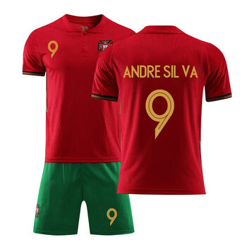 球进啦欧洲杯葡萄牙球衣c罗7号足球服套装男定制2021国家队足球训练服