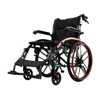 TOUSDA医用老人轮椅手动手推车家用轻便可折叠残疾人代步车便携多功能可洗澡轮椅可水洗带坐便轮椅 镁合金20寸后轮
