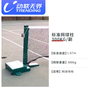 动联无界室内外移动式网柱网球架铸铁升降羽毛球气排球排球多功能两用柱
