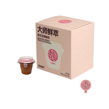 连咖啡鲜萃意式美式拿铁浓缩速溶黑咖啡0脂 浓香馥郁3g*12颗