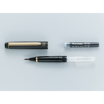 吴竹（KURETAKE）进口 万年毛笔 科学毛笔 自带墨水 天然狼毫 DV140-40套装 皮调黑