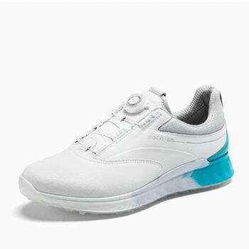 心菲痒男士眞皮户外高尔夫球鞋golfshoes自动锁扣无钉运动鞋男鞋子