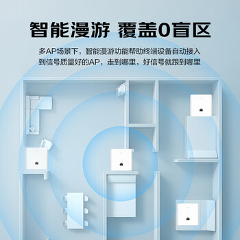华三（H3C）无线AP面板全屋wifi6千兆双频3000M 160M频宽企业级全屋wifi路由器大户型POE供电Mini AP3000L-U