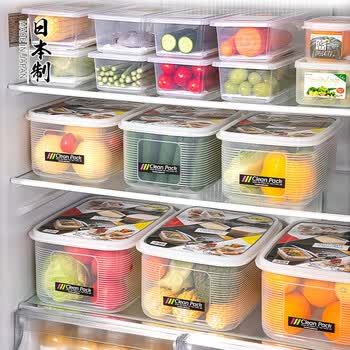 家の物语日本进口冰箱保鲜盒密封收纳盒厨房冷冻冷藏盒塑料储物盒微波炉加热饭盒15 5l 透明 图片价格品牌报价 京东