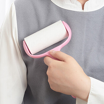 妙然粘毛器粘毛滚筒10cm1器6卷300撕可撕式衣服宠物除毛粘尘纸除尘器