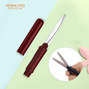 国誉(KOKUYO)学生剪刀·飞特飒飒剪·便携笔款115×10×12.5mm刃长50mm 深红1把 WSG-HS321DR 国誉(KOKUYO)学生剪刀·飞特飒飒剪·便携笔款115×10×12.5mm刃长50mm 深红1把 WSG-HS321DR