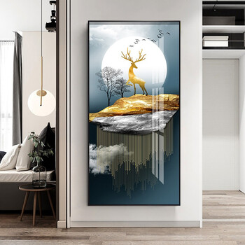 帝品狐晶瓷画玄关装饰画轻奢现代简约北欧风抽象几何艺术入户过道走廊