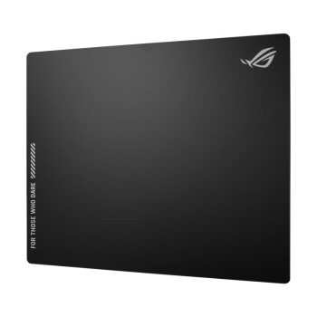 ROG 月石 ACE L钢化玻璃电竞鼠标垫 涂层处理 9H钢化玻璃 大桌垫 游戏鼠标垫 超防滑橡胶底部  黑色