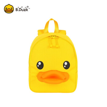 B.Duck小黄鸭幼儿园书包3D鸭嘴1-3-6岁儿童双肩背包小学生书包 3D鸭嘴小童包