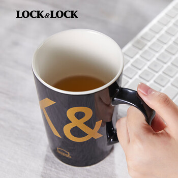 乐扣乐扣（LOCK&LOCK）马克杯家用牛奶杯早餐杯情侣杯子麦片杯水杯男女咖啡杯子YSH10010