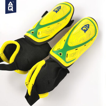 AQ儿童专业足球训练护腿板夏季薄款可拆卸S62602XS身高100-120CM