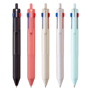 uni三菱 三合一多功能圆珠笔 学生用中油笔商务办公用原子笔 SXE3-507-05 浆果粉 单支装