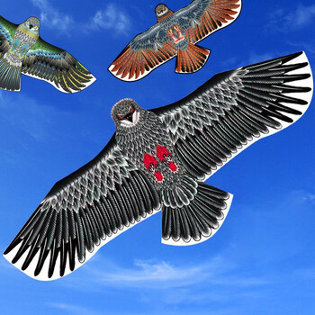 麦思伦maisilun老鹰风筝网红儿童微风易飞超大型新款线轮16米蓝老鹰仅