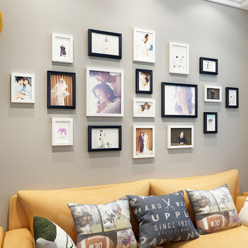 现代简约照片墙相框挂墙免打孔创意装饰卧室客厅组合框加洗照片框 18
