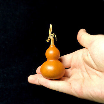 迷你把玩包浆老葫芦文玩手捻小葫芦把件草里金紫皮葫芦挂件 紫皮4-6