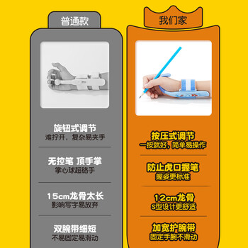 猫太子小学生防勾腕矫正器握笔器写字姿势矫正器幼儿园初学者手腕固定器儿童控笔训练器练字神器 猫太子小学生防勾腕矫正器握笔器写字姿势矫正器幼儿园初学者手腕固定器儿童控笔训练器练字神器