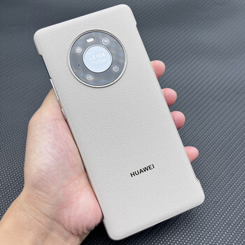 适用华为mate40pro手机壳无边框新款mete40e素皮保护套超薄防摔魅提示