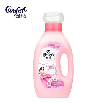 金纺衣物持久留香除螨柔顺剂 粉樱瓶装1KG+金纺柔顺剂400G*6 6.8斤装