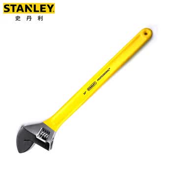 史丹利（STANLEY）黄色沾塑活络扳手24英寸活动扳手大开口板子活口扳手97-797-23