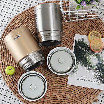 哈尔斯（HAERS）焖烧杯304不锈钢保温饭盒闷烧壶罐真空保温杯 本色750ml HTH-750A