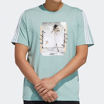 阿迪达斯adidas短袖t恤男夏季宽松图案印花运动服上衣gp5691gp56912xl