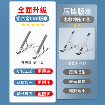 NVV 笔记本支架电脑支架散热架 折叠便携桌面抬高增高架子适用华为Apple MacBook悬空手提托架NP-1X