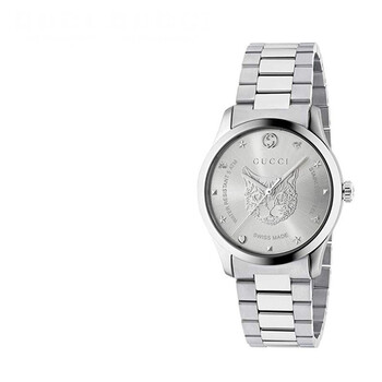 古驰(gucci)g-timeless系列 猫咪精钢不锈钢 中性石英男女表 ya