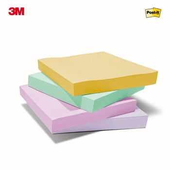 3M 便签 便签纸/报事贴/便条纸/便签本 办公用品 学习用品文具 马卡龙系列4色狠贴标签 654-4SS-MC-5