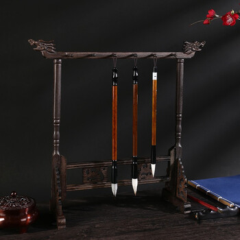 【全网低价,真便宜直播间】天天练(Tiantianlian)12针鸡翅木龙头笔挂 文房四宝古风摆件中式毛笔架 TN-0429 【全网低价,真便宜直播间】天天练(Tiantianlian)12针鸡翅木龙头笔挂 文房四宝古风摆件中式毛笔架 TN-0429