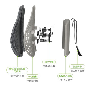 米乔（minicute）腰靠垫人体工学座椅子坐垫靠背汽车办公室学生呵护脊柱腰部椎枕托