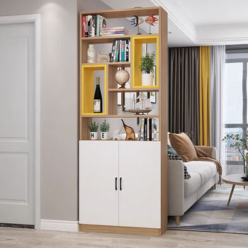 卫生间的隔断柜入户挡穿堂煞挡卫生间门家用客厅隔断装饰柜玄关置物架