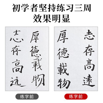 六品堂初学者入门楷书毛笔字帖 米字格书法临摹宣纸描红笔画笔顺控笔训练套装