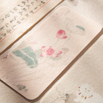 梅林笔庄羊毛毡垫臂垫臂搁书法书画专用手臂防脏垫创意彩绘手枕砚台垫练毛笔字垫书法垫蒲塘秋艳图小毛毡