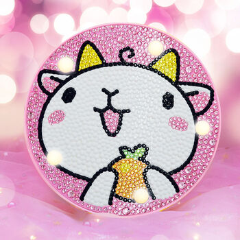 儿童小夜灯满钻钻石画十二生肖益智小幅贴画卡通圆形手工diy制作生肖